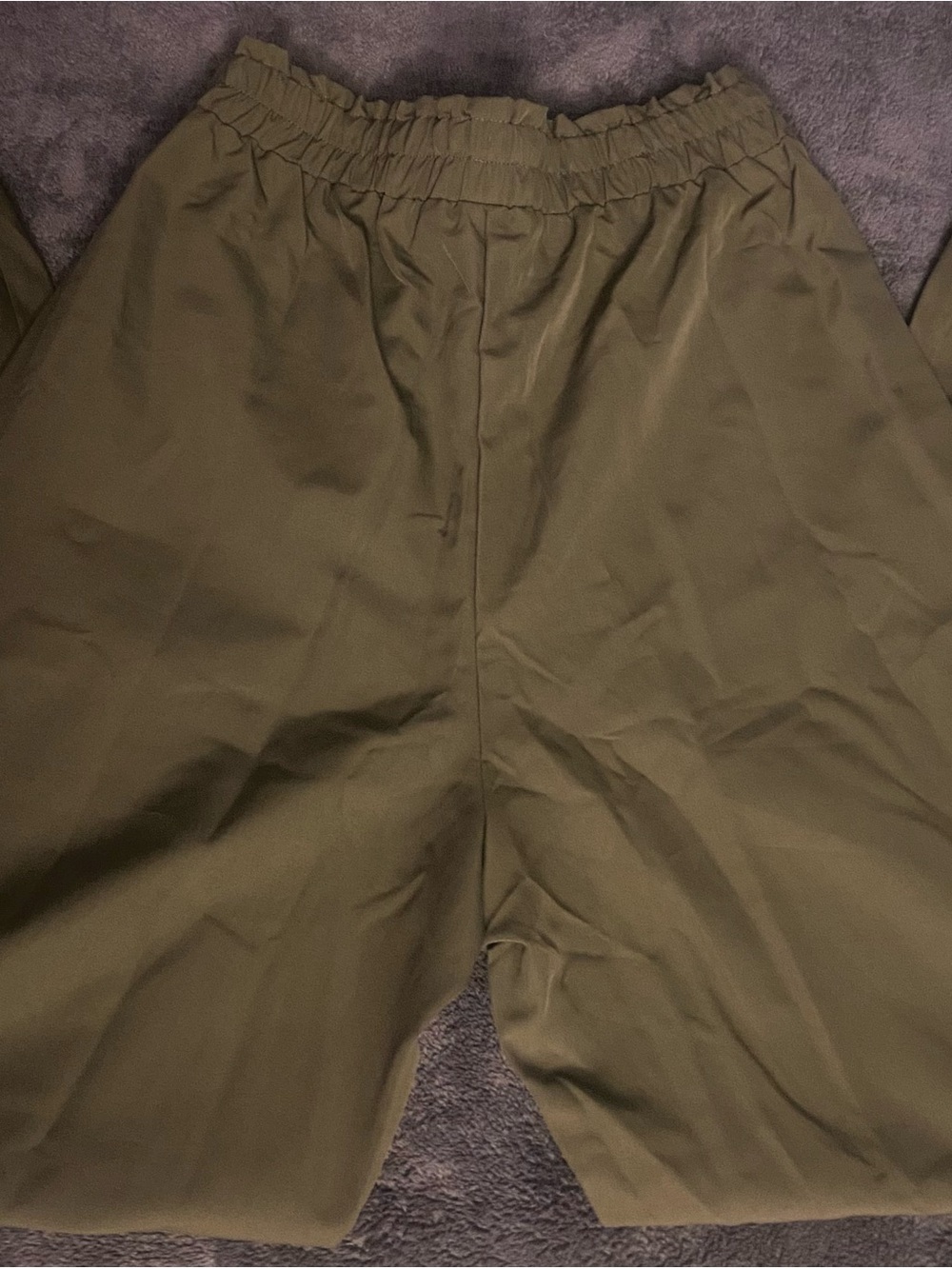 SHEIN Olive Green Elastic Waist Track Pants